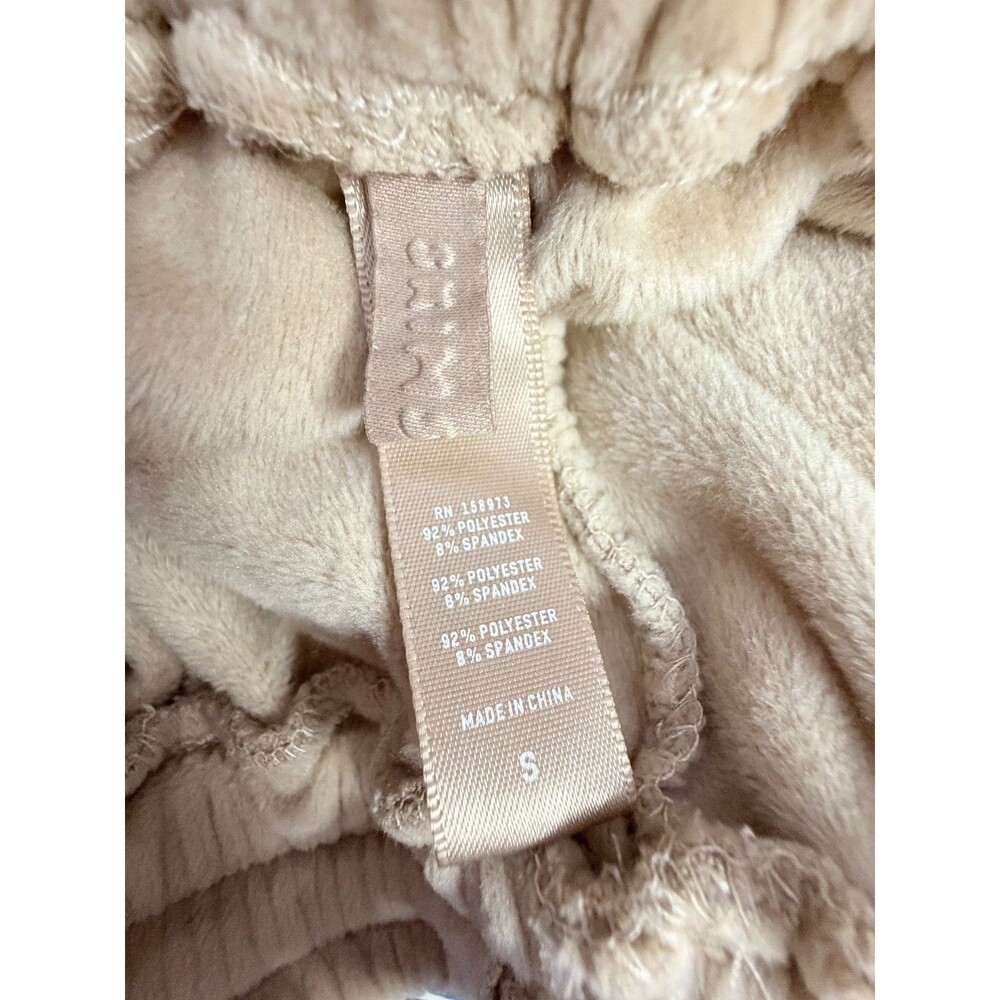 Skims Velour Jogger Lounge Pants Women’s Small Honey Beige Soft Plush Drawstring - Picture 9 of 10